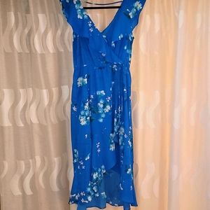 Socialite Blue Floral Mid Dress